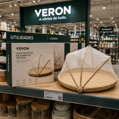 Cesta Protetora de Alimentos Artesanal