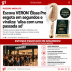 VERON™ Élisse Pro | Escova Alisadora a Vapor 3 em 1 — Alisa, Modela e Reduz o Frizz