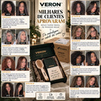 VERON™ Élisse Pro | Escova Alisadora a Vapor 3 em 1 — Alisa, Modela e Reduz o Frizz