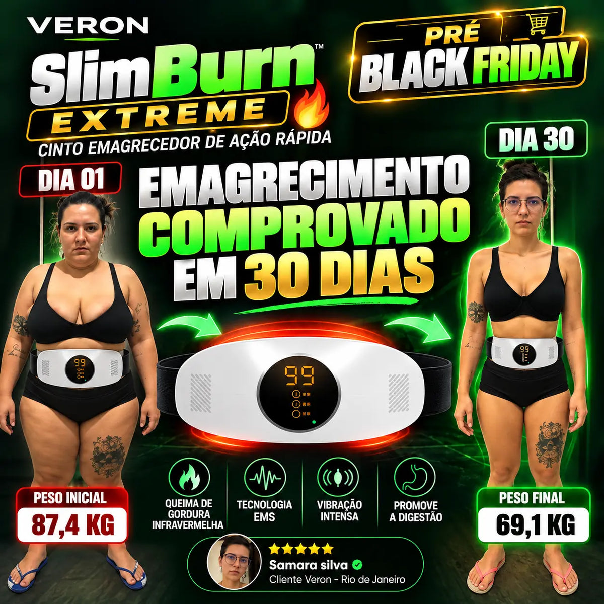 VERON™ SlimBurn Extreme — Cinto Emagrecedor de Ação Rápida 🔥