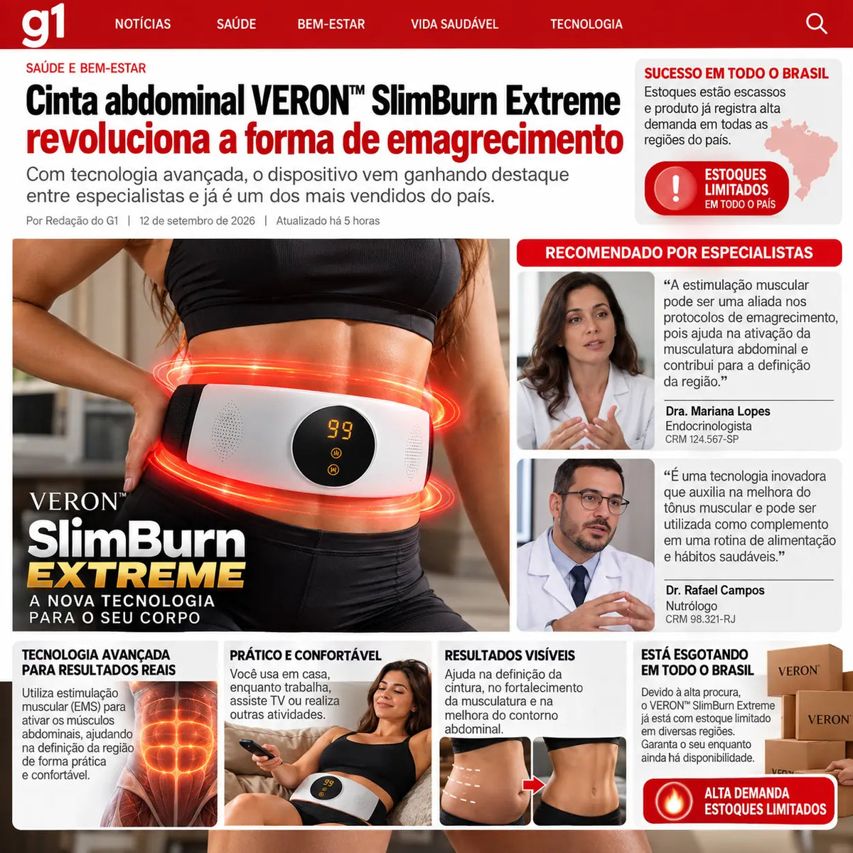 VERON™ SlimBurn Extreme — Cinto Emagrecedor de Ação Rápida 🔥
