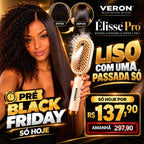 VERON™ Élisse Pro | Escova Alisadora a Vapor 3 em 1 — Alisa, Modela e Reduz o Frizz